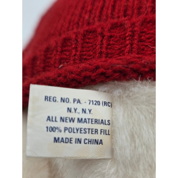 Vintage Polo Ralph Lauren 2000 White Jointed Teddy Bear Snowflake Sweater Plush - Picture 7 of 7